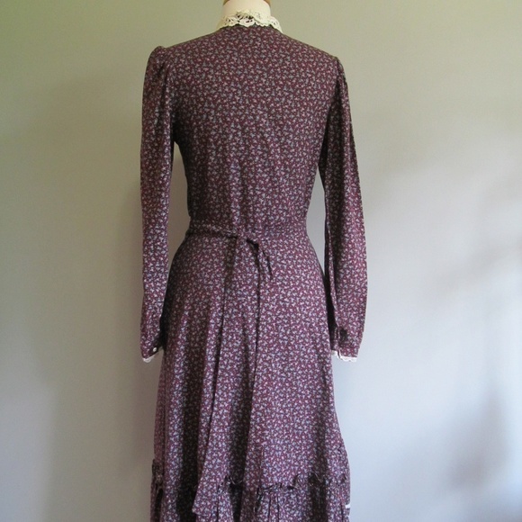 GUNNE SAX Jessica McClintock Cottagecore Prairie Midi Dress Buttons Front Sz M? - Picture 11 of 16